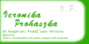 veronika prohaszka business card